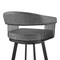 Armen Living Chelsea 25" Swivel Counter Stool with Matte Black Finish and Vintage Gray Faux Leather LCCSBAMBVG26 - alternate 8